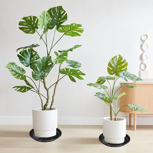 2 Pack of 12 inch Plant Saucer (12in*2 / Black)