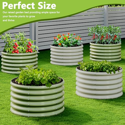 2PCS 2x2x1.5FT Galvanized Raised Garden Bed Kit (2x2x1.5(2PCS) / Green)