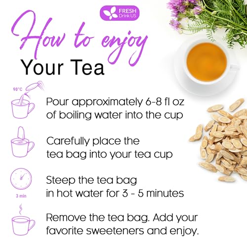 Premium 55 Bags Astragalus Root Tea (55 TEA BAGS)