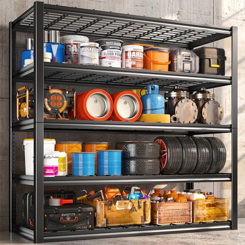 48.2" W Storage Shelves for Garage (5-Tier, 48.2"W x 24.5"D x 72"H)