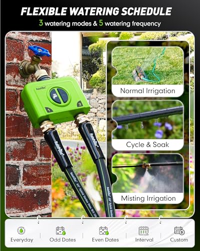 WiFi Water Timer for Garden Hose (Brass Outlet Timer with Ethernet Hub / Green)