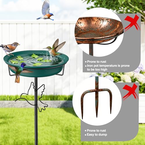 Bird Baths for Outdoors (Green-2)