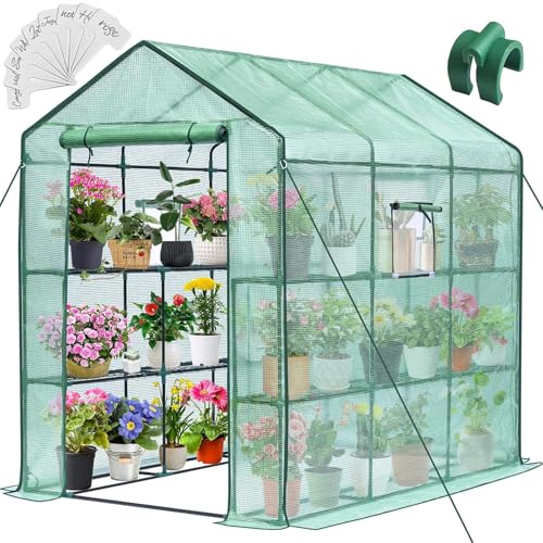 Greenhouse 57 x 85 x 76'' Portable Green House for Outdoor Indoor (Large Green)