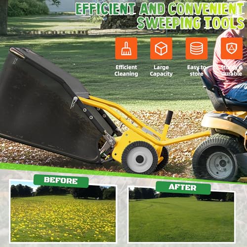 42" Lawn Sweeper Tow Behind (42 inch / Yellow)