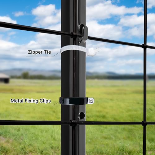 Metal Fence Posts 3 FT Black (Black / 3FT-16Pack)