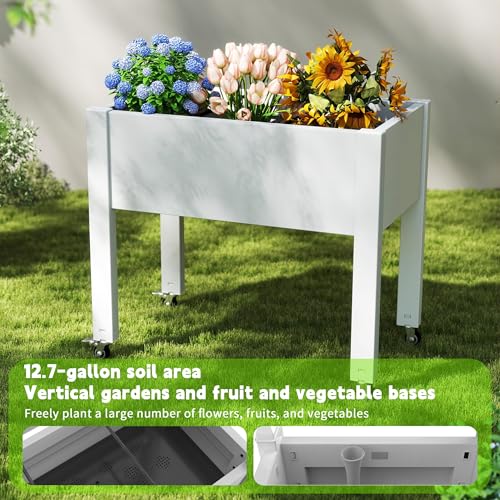 Raised Garden Bed with Legs (Ashen / 30.04*17.72*28.9)