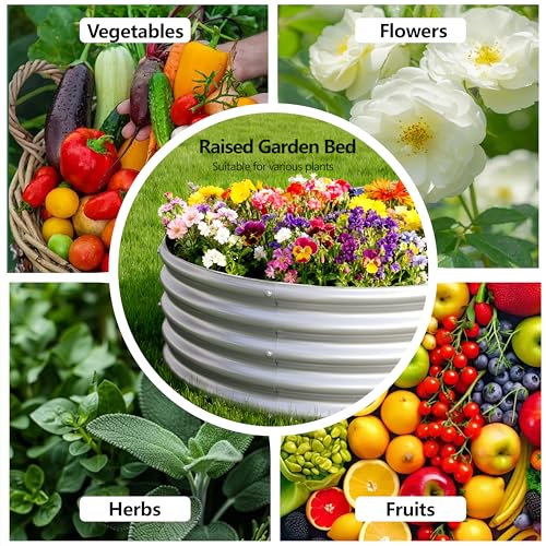 4x1.5x1FT Galvanized Metal Raised Garden Bed (Silver / 4x1.5x1(1PCS))