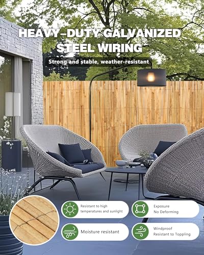 6.5ft x 13ft Bamboo Slat Screening Roll