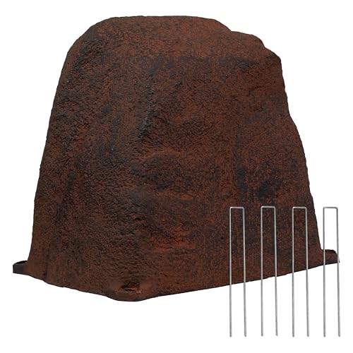 Sunnydaze 11'' H Small Faux Landscape Rock Cover (Brown / 11" H Small)