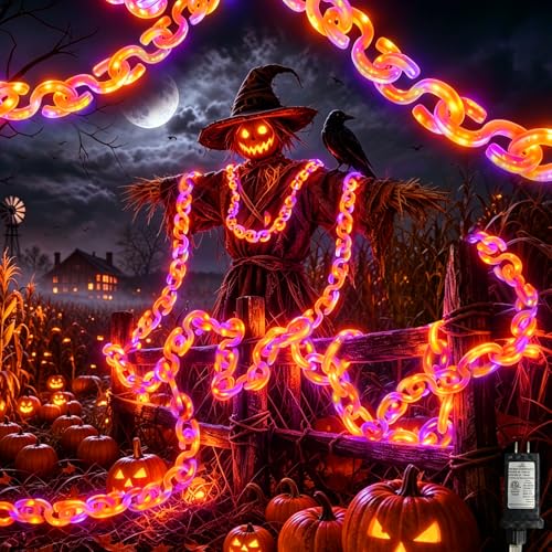 10 ft Halloween Chain Lights (Orange Purple / 10FT)