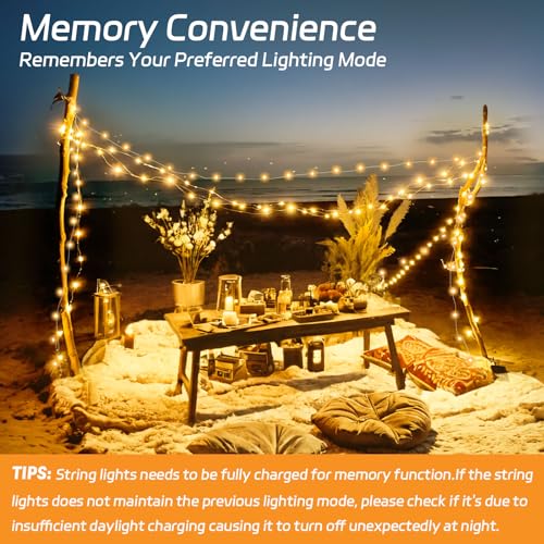 Solar Fairy Lights Outdoor Waterproof (2 Count)