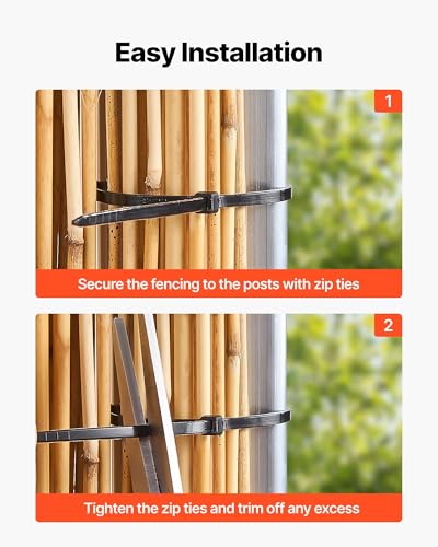 Natural Reed Fencing (Natural Wood Tone / 4ft x 16.4ft x2pack)