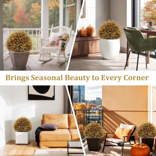 24" Artificial Outdoor Fall Plants (Yellow)