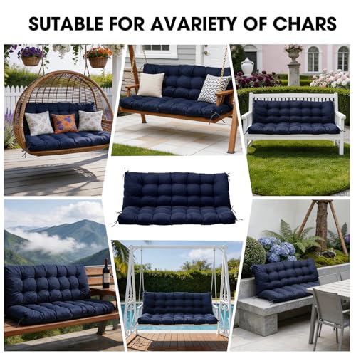 Porch Swing Cushions (Navy Blue / 60x40in)
