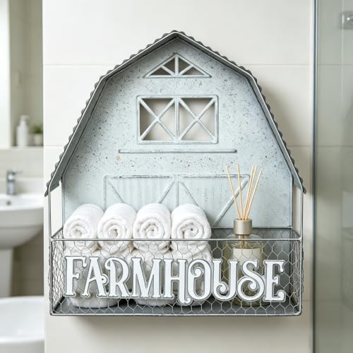 Rustic Farmhouse Barn Wall Plant Holder (Farmhouse White)
