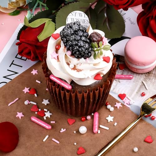 Pink and Red Sprinkles Edible (Pink White Red)