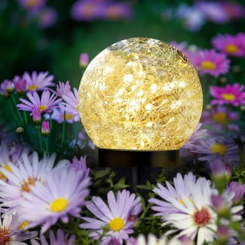 4 Pack 3.9" Solar Garden Lights Outdoor Waterproof (4 Pack / Warm White)