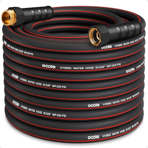 Heavy Duty Garden Hose 75ft (Black+Red / 75ft)