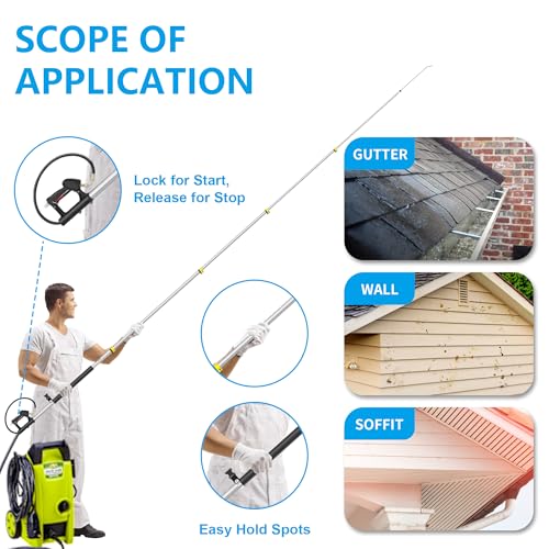24 FT Telescoping Pressure Washer Wand Extension (24FT-LSE)
