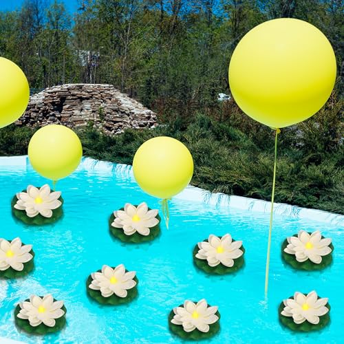 24 PCS Waterproof Floating Lotus Lights (Warm White / 5 inch 24pcs)
