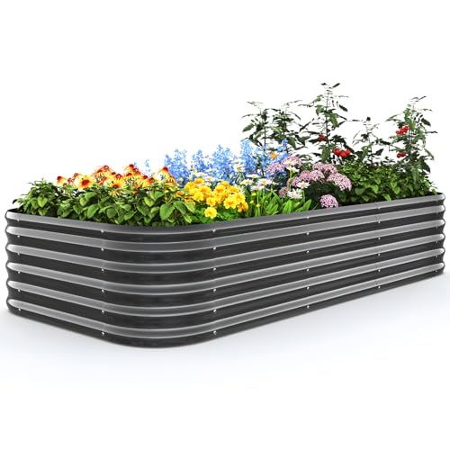 Galvanized Oval Raised Garden Bed Kit
