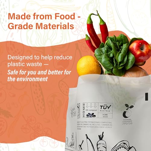 Compostable Gallon Freezer Bags (60 Count)