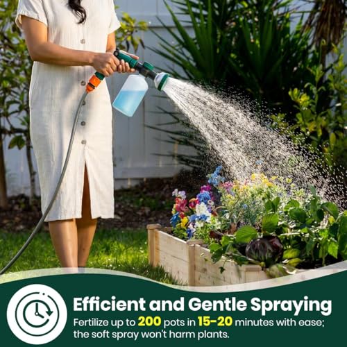 8 Dial Hose Attachment Spray Gun for Liquid Fertilizer (Garden Sprayer Pro (16 oz))