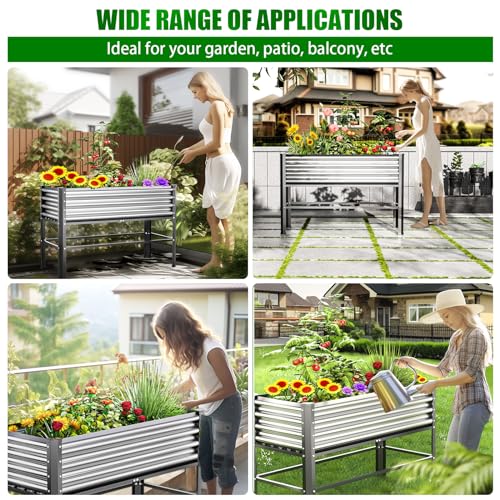 2PCS Raised Garden Bed with Legs