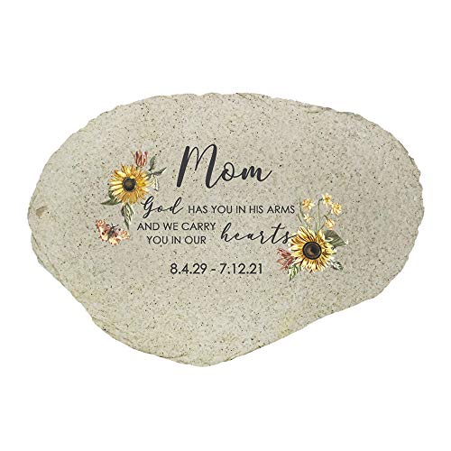 Sunflowers Personalized Memorial Garden Stone (Sunflower / Large)