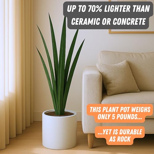 Large Planter for Indoor or Outdoor (Matte White / 10 Inch)