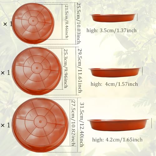 Reusable Mold Tray for Stepping Stone 3 Size Soft Plastic Cement Molds for Concrete and Stained Glass Round Brown (brown)