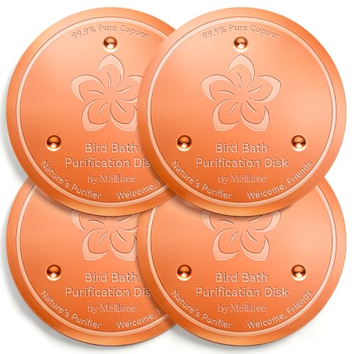 4 Pack Bird Bath Copper Disc (Copper Flower)