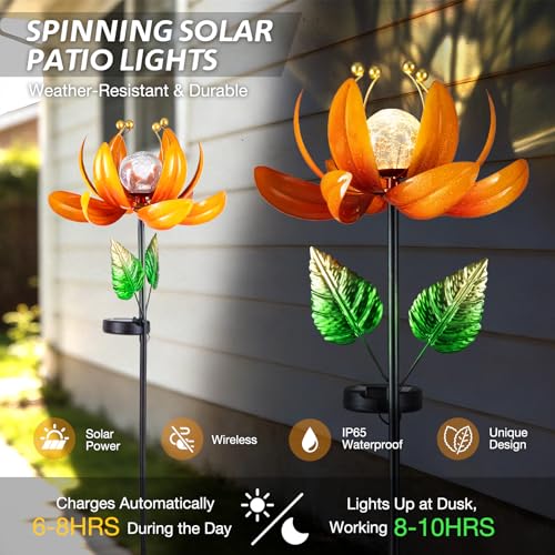 Outdoor Solar Lights Garden Decor (Passionate Orange)