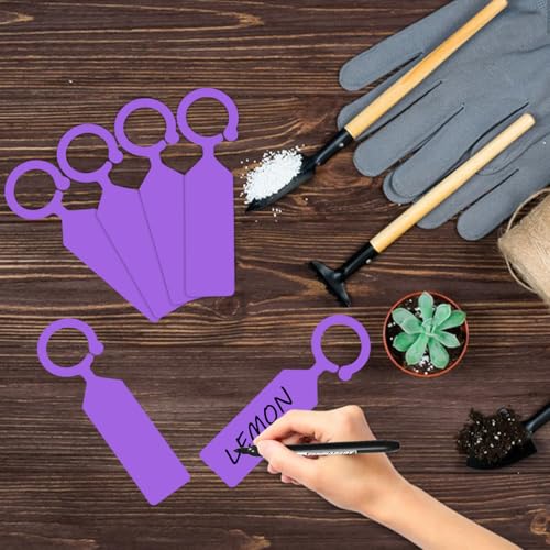 Plant Labels Yuanling 100Pcs Plastic Waterproof Plant Tree Tags Nursery Garden Markers for Indoor Outdoor Gardening Plants Vegetables Flowers Potted (100 Count)