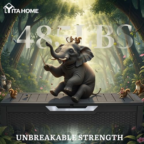 80 Gallon Outdoor Storage Box (Black&Sliver / 80 Gallon)