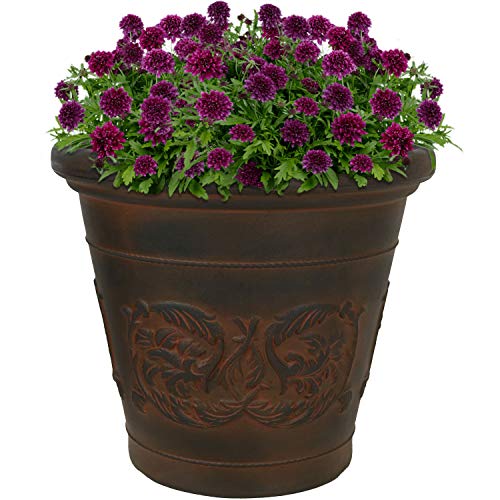 Arabella 16'' Plastic Planter Pot for Plants (Rust / 16 in)