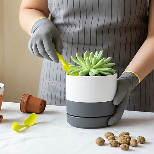 2 Pack Ceramic Pots & Saucers (2 Count)