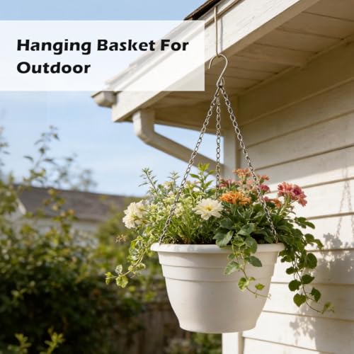 Hanging Planters 10 Inch (Classic White / 10 Inch-4P)