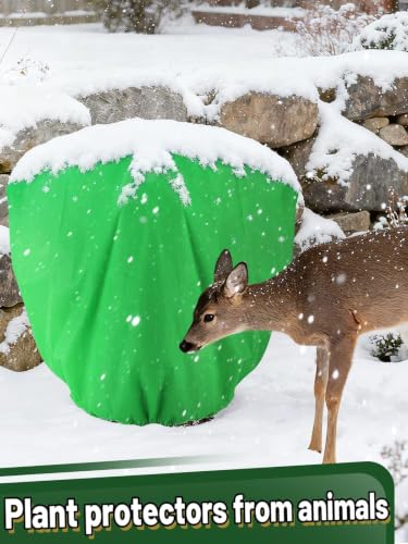 3Pcs 39.3x39.3" 70GSM Thick Plant Covers Freeze Protection for Winter Shrub (39.3in x 39.3in)