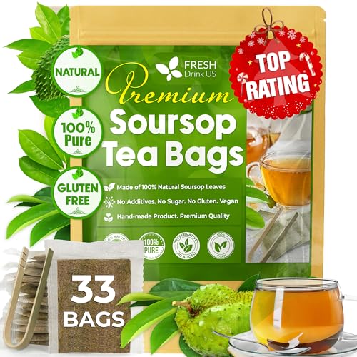 Premium 33 Bags Soursop Graviola Leaf Tea (33 Tea Bags)