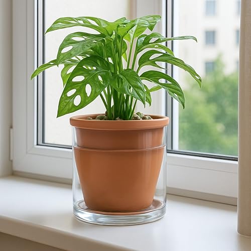 Self Watering Terracotta Planter Pot (2 Count)