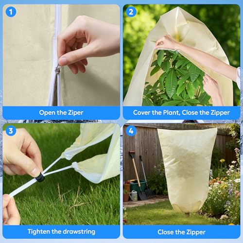 Plant Covers Freeze Protection (31.4"W x 39.3"H (4 pack))