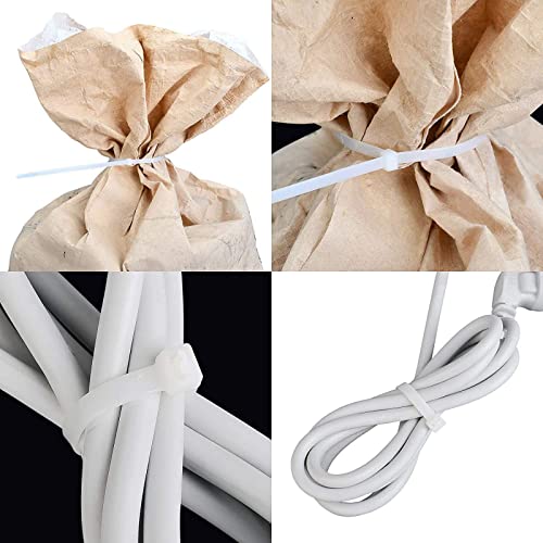 Zip ties 16 inch 100 pieces White Cable ties wraps 60 Pounds Tensile (White / 16 inch)