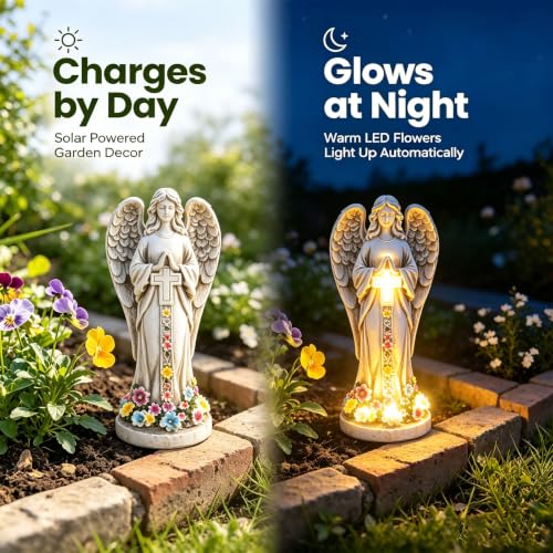 Angel Garden Statues Outdoor Cemetery Decorations for Grave