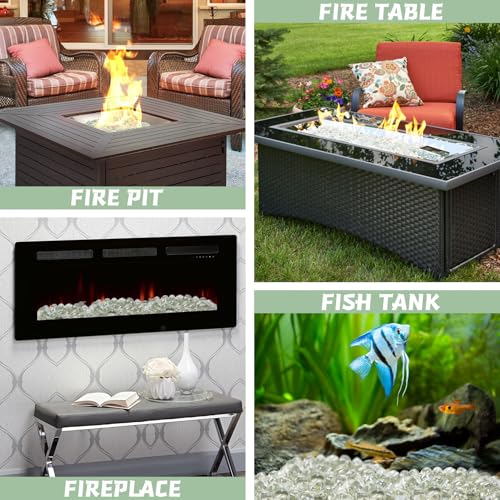 10 Pounds Fire Pit Glass Rocks