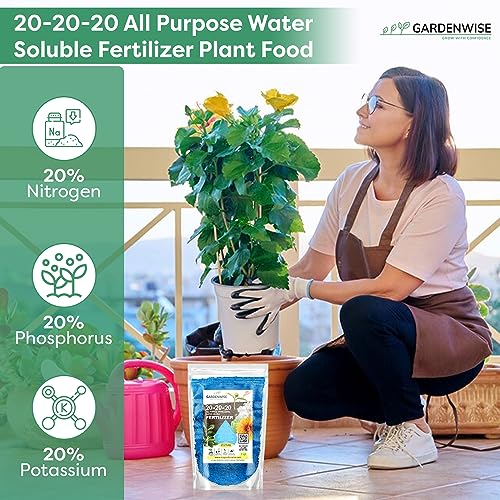 20-20-20 Water-Soluble Fertilizer – Powder for Liquid Plant Food for Indoor & Outdoor Plants, Orchids, Vegetables, Lawns, Flowers – 20 20 20 Fertilizer (20 QUARTS) (20 quarts / 20-20-20 Water-Soluble Fertilizer)
