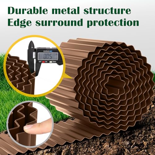 Corrugated Metal Garden Edging 6" x 100Ft (Coffee)