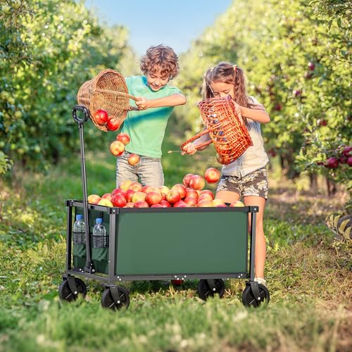 29.3" Collapsible Wagon Cart (Army Green / 150L)
