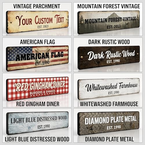 Personalized Garage Sign (Diamond Plate Metal)