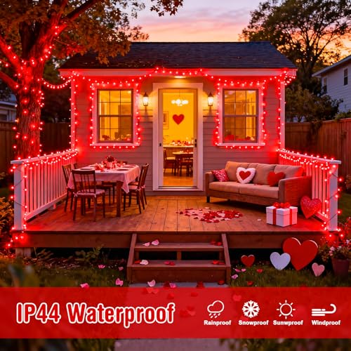 2 Pack Solar Halloween Lights (Red / 100LED*2)